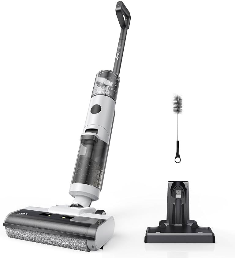 JONR ED12 Wet Dry Vacuum Cleaner,Cordless Floor Cleaning Suitable for Combination of Hard Floor Vacuum Cleaner and Mop,one click self-cleaning,0.1 inch Edge Cleaning,Easy to Clean Dust,Spills,Pet Hair - Product Image