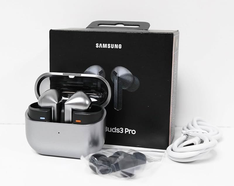 Samsung Galaxy Buds 3 Pro AI True Wireless Bluetooth Earbuds, Noise Cancelling, Sound Optimization, Real-Time Interpreter, Redesigned Comfort Fit Latin American Version (Silver) - Product Image