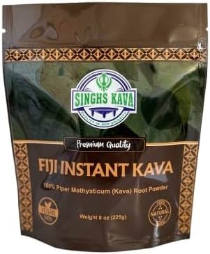 SINGHS Premium Quality Noble Fiji INSTANT Kava Powder Extra Strength (8oz) - Product Image