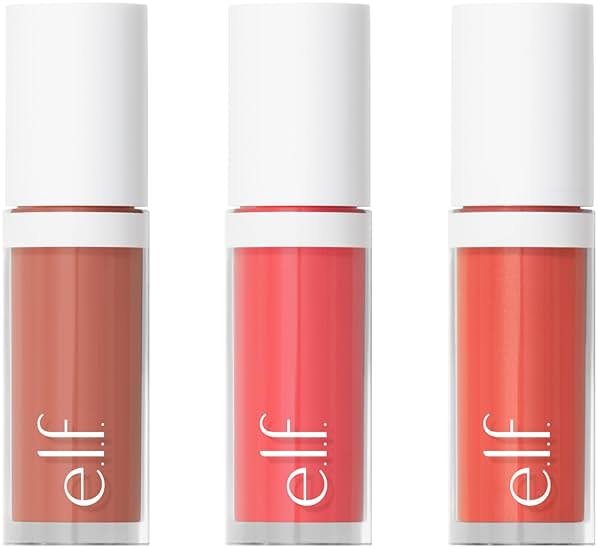 e.l.f. Camo Liquid Blush 3-Pack, Long-Lasting Blush For High-Pigment Color, Includes Dusty Rosé, Pinky Promise & Coral Crush, Vegan & Cruelty-Free - Product Image