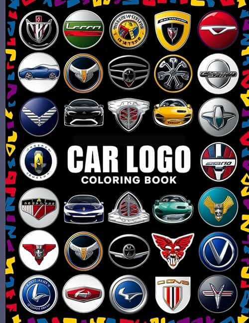 Car logo coloring book: 36 fun pages to color for kids and adults I I Perfect gift for car lovers I Realx and educate about cars around the world - Product Image