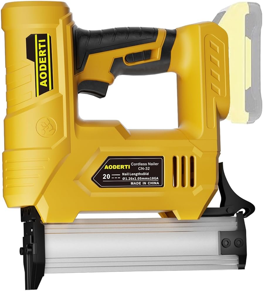 Cordless Nail Gun for DEWALT 20V MAX Battery, 18GA 5/8 to 1-1/4 Inch, 2 in 1 Brad Nailers, Brushless Motor, 2 Mode, Lightweight and Ergonomic for Home Improvement, DIY and Wood Workpieces (Tool Only) - Product Image
