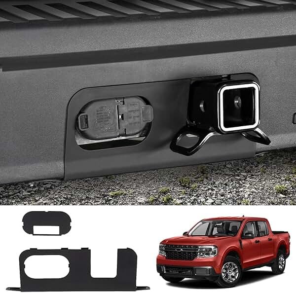 Mabett Rear Bumper Cover Plate for 2026 2022-2025 Ford Maverick Accessories, Hitch Surround Cover Protection for Maverick with 4/7-Pin Connector Hitch (Not for Lobo) - Product Image