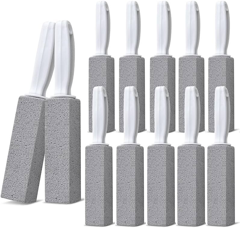 Emycool Pumice Stone Toilet Bowl Cleaner, 12 Pack Toilet Pumice Stone with Handle for Toilet Cleaning, Bathtubs, Sinks, Swimming Pools, Grills - Product Image