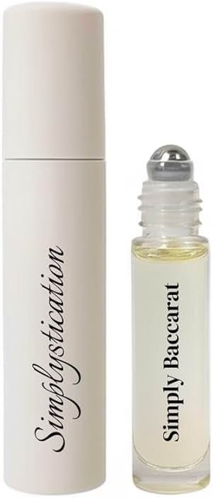 Simply Baccarat Roll-On — Inspired by B.accarat R.ouge 540 Long Lasting Fragrance Oil Perfume for Women & Men (Unisex) — Vegan & Cruelty-Free Travel Size Roller Perfume for Daily Use — 10ml - Product Image