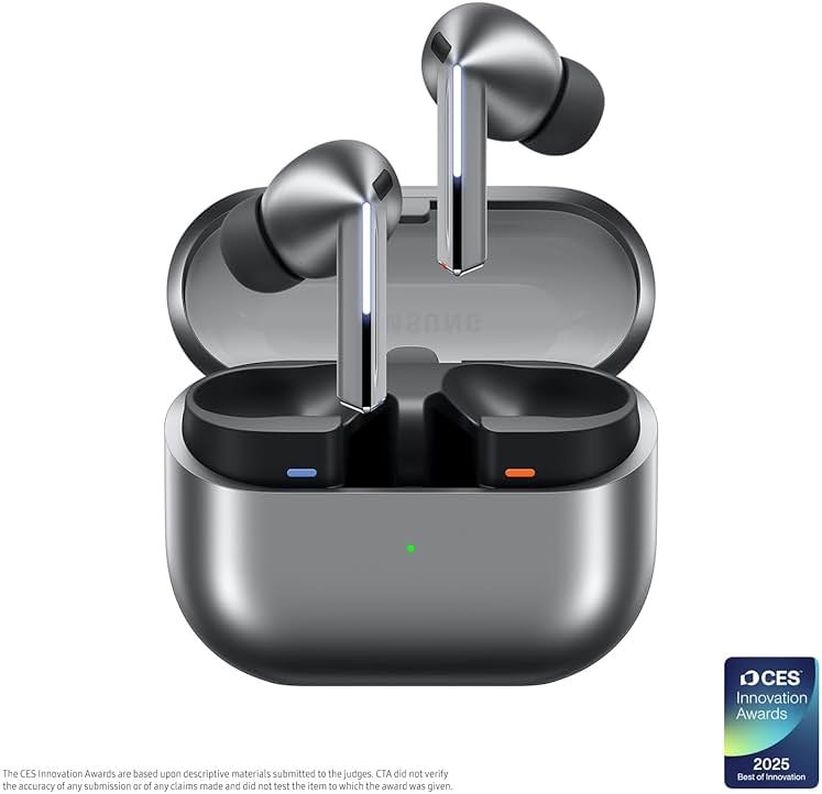 Samsung Galaxy Buds 3 Pro AI True Wireless Bluetooth Earbuds, Noise Cancelling, Sound Optimization, Redesigned Comfort Fit, Silver [US Version, Amazon Exclusive, 2Yr Warranty] - Product Image