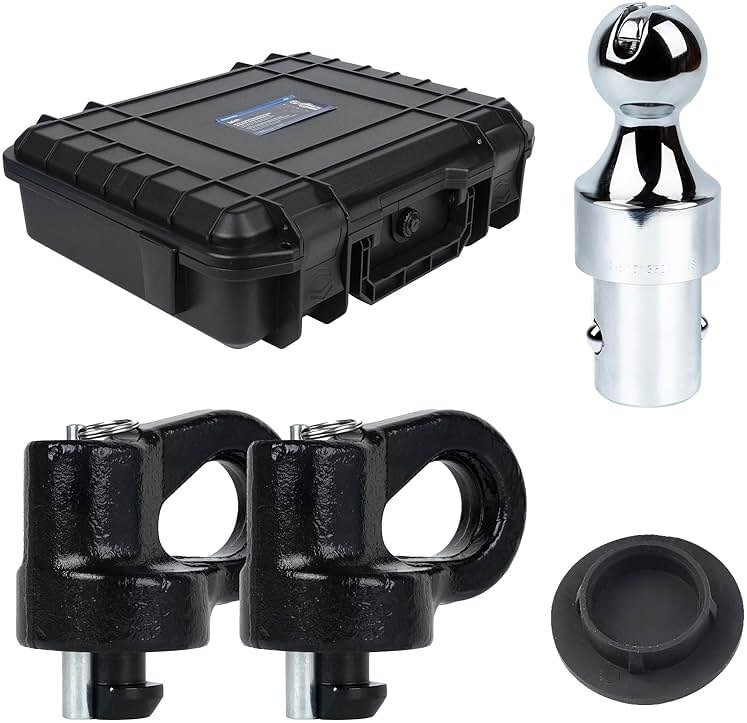 60692, Upgraded 38k 2-5/16 in Hitch Ball Puck System Gooseneck Hitch Kit with Case Compatible with Ford F250/F350/F450, Chevrolet Silverado 2500/3500 HD, GMC Sierra 2500/3500 HD Nissan Titan XD - Product Image