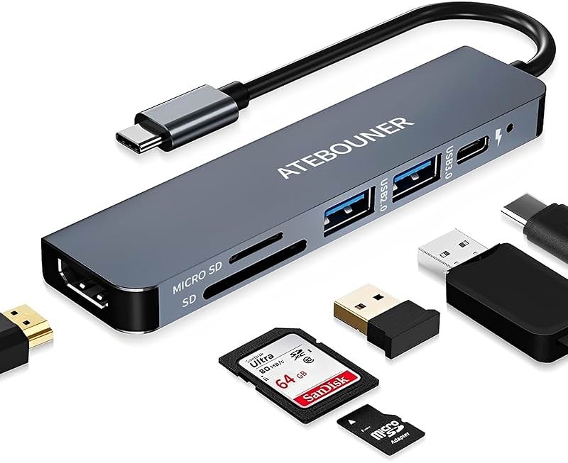 MacBook USB Adapter USB C HUB MacBook hdmi Adapter dongle Adapter mac USB c hdmi to usbc Adapter usbc Adapter hub USB c MacBook pro Adapter multiport mac hdmi Adapter USB to USB c Adapter - Product Image