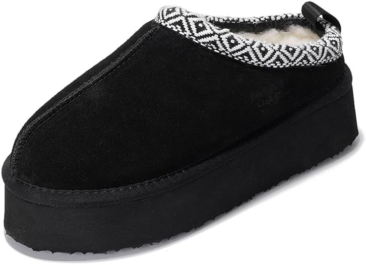 Project Cloud 100% Genuine Leather Platform Slippers for Women – Soft Memory Foam Womens Slippers & Supportive Clogs for Women 2026 – Cozy, Stylish Everyday Footwear (Sayre) - Product Image