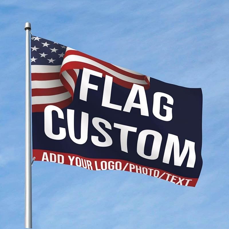 Custom Flag 4x6 Ft Double Sided,Personalized Picture Advertising Buseness Flags For Outside,Make Your Own Flag And Banners Add Text/Logo/Photo For Indoor Outdoor,Decoration Customized Flag For Decorate Clubs Concerts Bars University Dormitories Living Rooms Bedrooms Garden Yard - Product Image