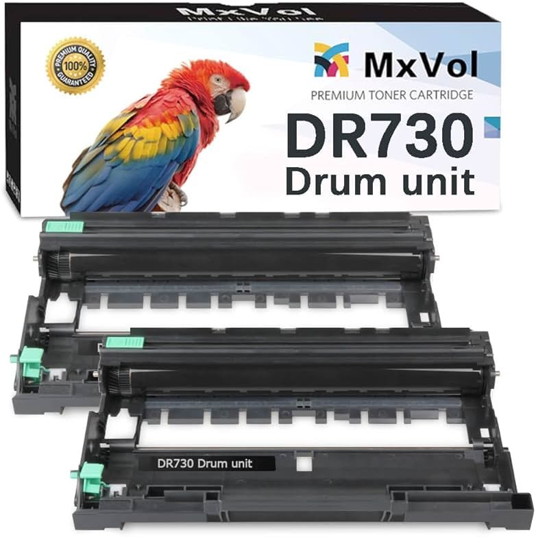 MxVol DR730 Drum Compatible Replacement for Brother DR730 DR-730 Drum Unit for Brother Printer HL-L2325DW HL-L2350DW HL-L2390DW HL-L2395DW MFC-L2710DW L2717DW MFC-L2750DW 2-Pack Drum (NO-Tone) - Product Image