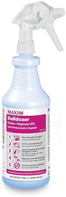 Bulldozer Cleaner/Degreaser RTU Safe-to-Ship Lemon Scent 32 oz 6/Carton - Product Image
