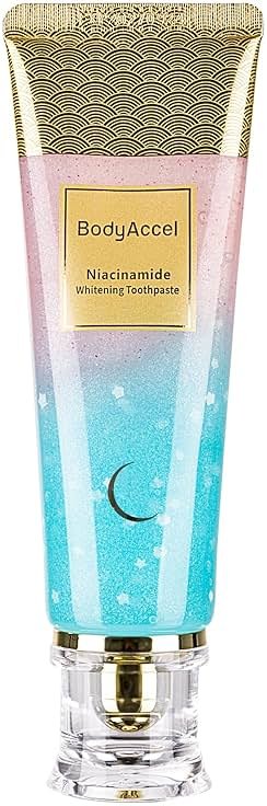 BodyAccel Niacinamide Whitening Toothpaste, Niacinamide Intensive Whitening Toothpaste with Natural Gentle Care Deep Stain Removal Clean Peach Flavor, Improves Gum Health, Fresh Breath (1) - Product Image