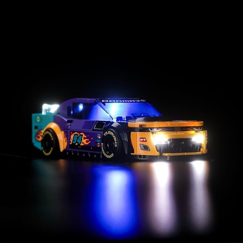 BrickBling LED Lights Compatible with Lego Speed Champions NASCAR Next Gen Chevrolet Camaro ZL1, Creative Light Kit Compatible with Lego 76935 (No Model) - Product Image