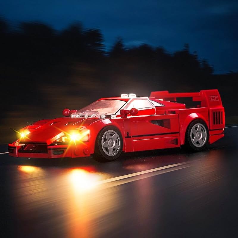 BRICKSHINING LED Lighting Compatible with LEGO Ferrari F40 Supercar 76934, Light Kit Compatible with LEGO 76934, Giving Light to Model, NOT Included The Model Set(Typical Version) - Product Image