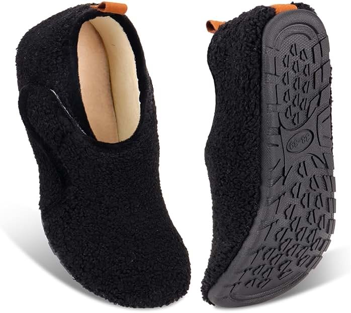 Ibeauti Women Mens House Slippers Lightweight Comfy Barefoot Slipper Socks Rubber Sole House Shoes for Indoor/Outdoor Bedroom Travel - Product Image
