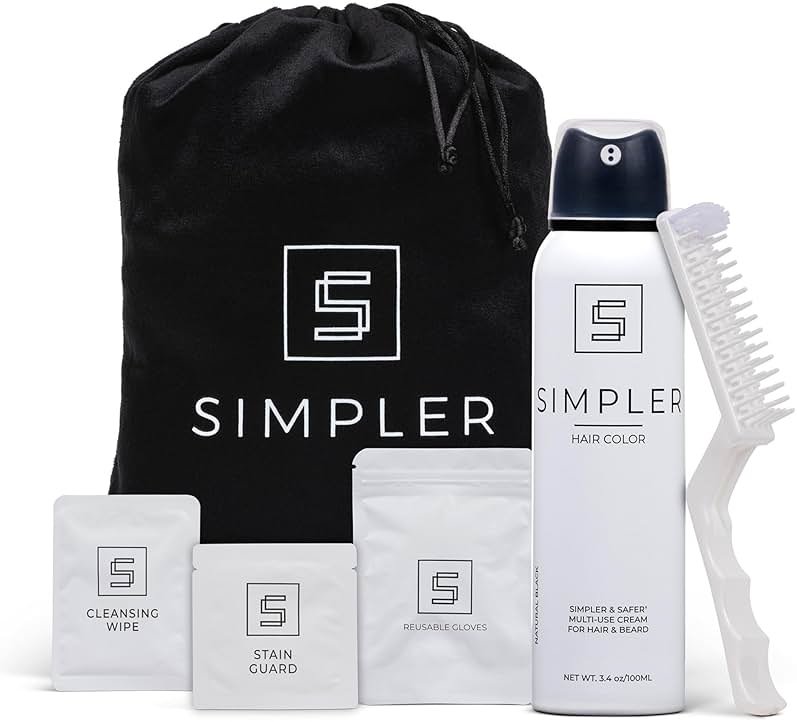 Simpler Hair Color for Men Kit for Full Gray Coverage - Blond Hair & Beard Dye for Men - Effortless Light Blond Hair Dye - Hypoallergenic Formula with No PPD - Product Image