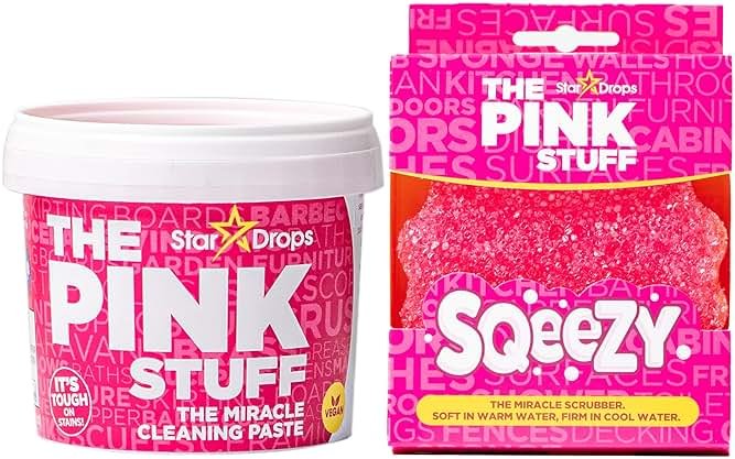 Stardrops- The Pink Stuff Miracle Cleaning Paste - SQeeZY Scrubber Sponge Bundle - Product Image