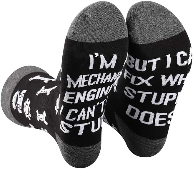 PXTIDY 2 Pairs Mechanical Engineer Socks - Mechanical Engineering Gift - Product Image