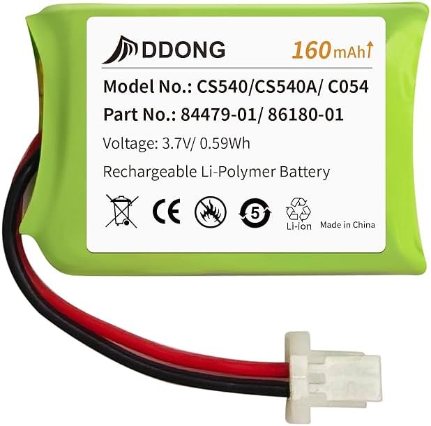 DDONG CS540A CS540 C054 Battery 160mAh for Plantronics 86180-01 84479-01 Headset Battery Replacement - Product Image