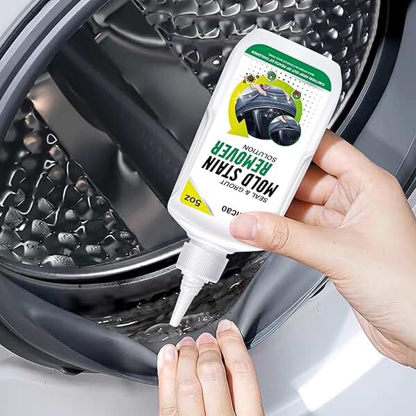 Stain Remover Gel Cleaner, Home Stain Remover Cleaner for Front Loader Washing Machine Black Stain Removal Multi-Surface Stain Cleaning Gel for Bathroom Seals, Grout, Shower & Tile,Caulk,Tub - Product Image