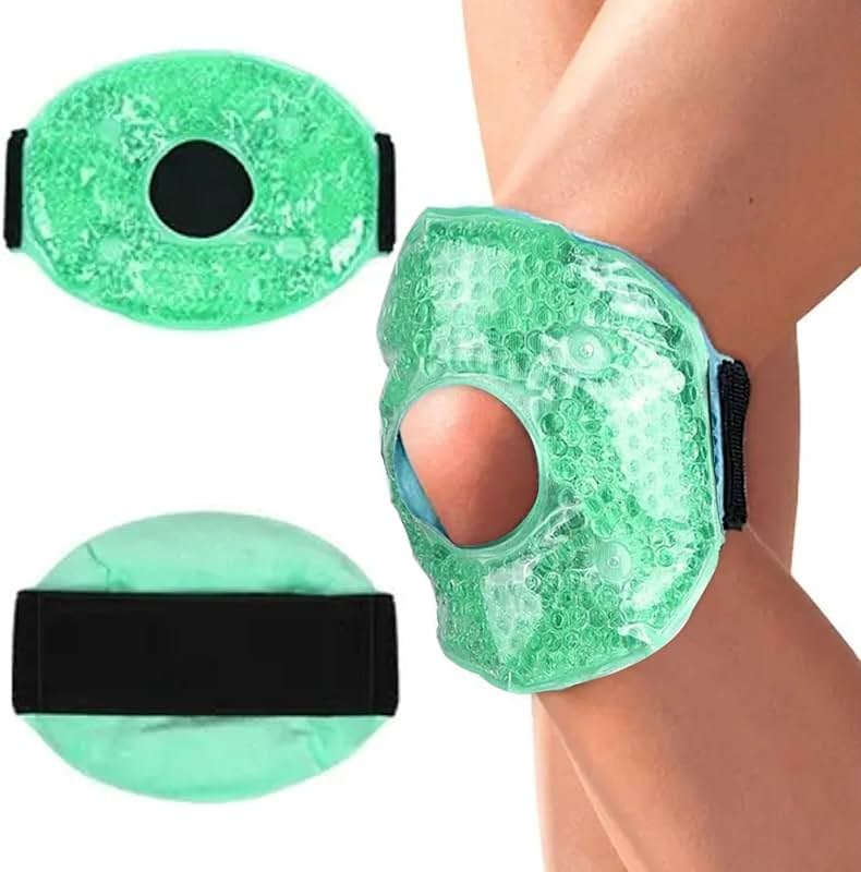 Reusable Knee Cold Pack - Gel Ice Wrap for Pain Relief & Swelling Reduction, Flexible Cold Therapy for Knee Surgery Recovery, Arthritis, Joint Pain, Injuries, Bruises (2 Packs) - Product Image