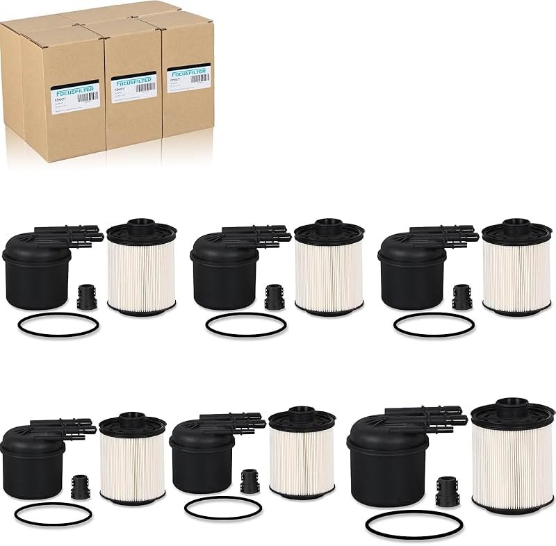 FOCUSFILTER FD4626 FD4637 OEM Grade Diesel Fuel Filter,for 2017-2024 Ford F650 F750 6.7L,Replace FD-4637 HC4Z-9N184-B HC4Z9N184A PF46172 KIT(Pack of 6) - Product Image
