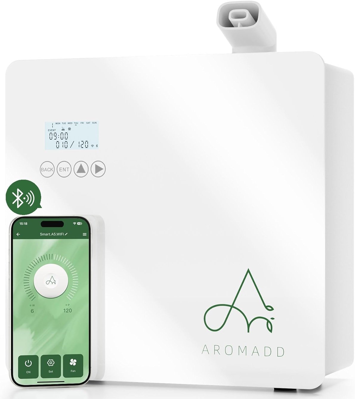 2025 Upgraded 3500 Sq.Ft Smart Scent Diffuser - HVAC System, Whole House Aroma & Hotel Collection Diffuser, Waterless Essential Oil Diffuser for Home Large Room, Cold Air Tech, 600mL (Pure White) - Product Image