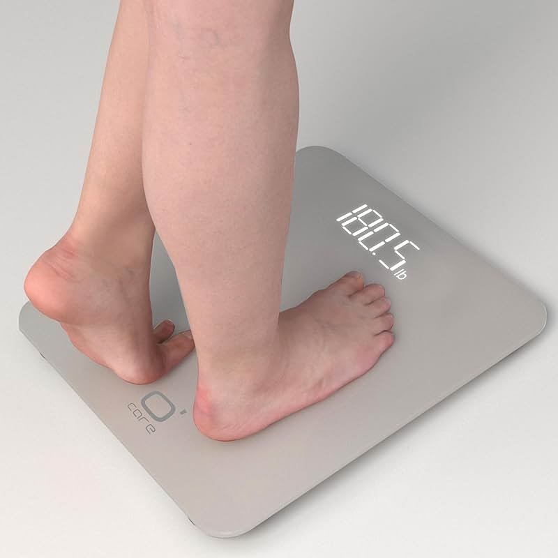 O'CARE Digital Bathroom Scale,Highly Accurate Body Weight Scale,Large Clear LED Display, Differential Display, Including 4*AAA Battery, Measures Weight up to 400LB - Product Image