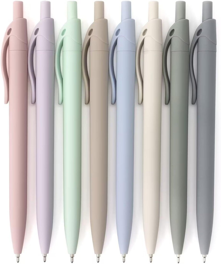 Bribobo 8-Pack Retractable Ballpoint Pens, Smooth Writing, Black Ink, Comfortable Grip, Ideal for Office, School & Everyday Use - Product Image