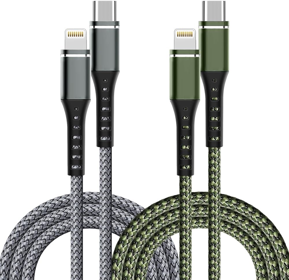 USB C to Lightning Cable 2 Pack 3FT [Apple MFi Certified] iPhone Cable, iPhone Charger Cable Type C Lightning Cord for iPhone 14 13 12 11 Pro Max XS XR X 8 7 6s Plus SE iPad and More. (3FT) - Product Image