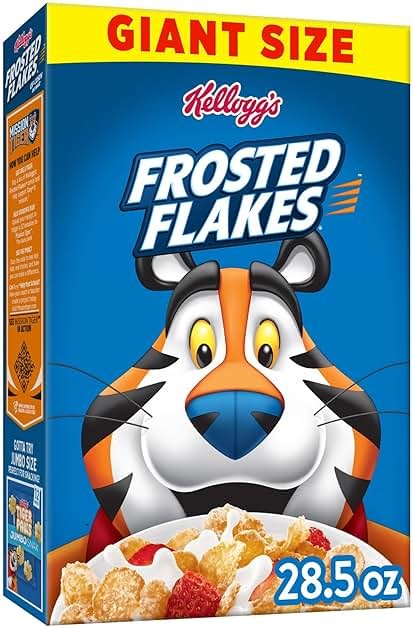 Kellogg's Frosted Flakes Breakfast Cereal, Fat Free, Giant Size, 28.5 oz - Product Image