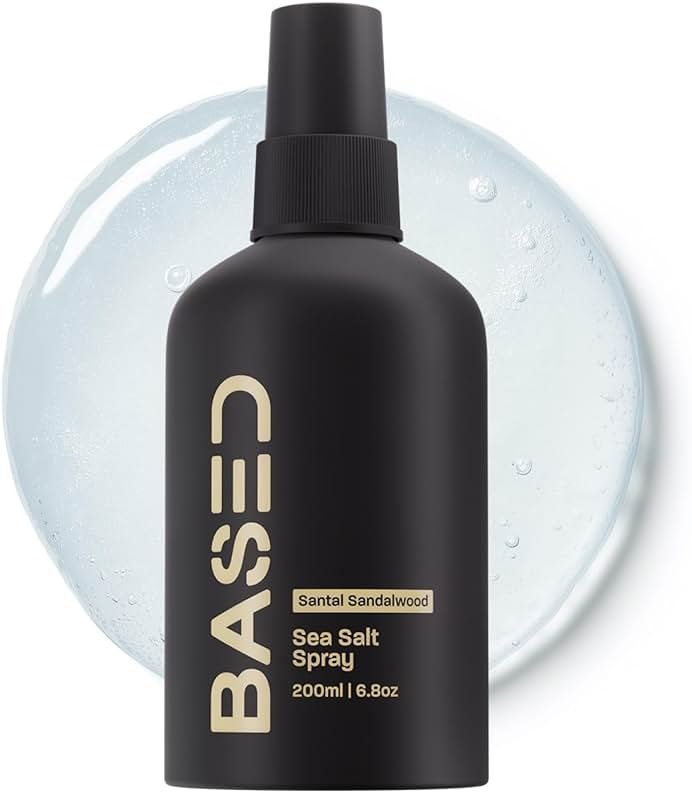BASED Sea Salt Spray, Natural Finish Sea Salt Spray for Hair, Volume & Texture, Infused with Kelp & Vitamin B5, Light & Non-Greasy, Paraben Free, No Drying Alcohols, 8.5 oz (Pack of 1) - Product Image