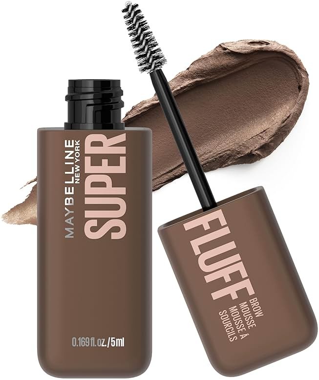 Maybelline Superfluff Volumizing Brow Mousse, All Day Tinted Brow Gel For Soft Full Brows, Medium Brown, 1 Count - Product Image