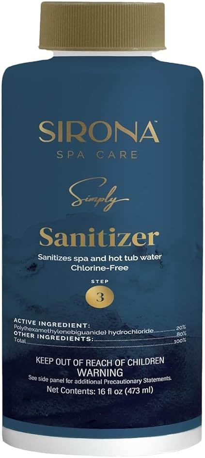 Sirona Spa Care Simply Sanitizer – Step 3 in The 3-Step Sirona Simply Chlorine-Free & Bromine-Free System for Spas & Hot Tubs, 16 fl oz (82317) - Product Image