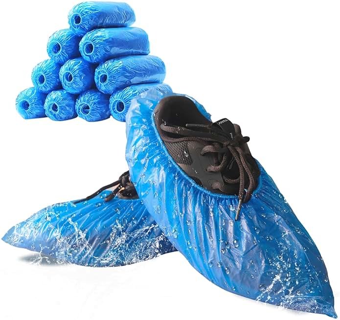 Amedall Shoe Covers Disposable,Waterproof 100 Pack(50 Pairs),Non-Slip for Various Occasions,fits up to US Men's 12 & Women's 13 Size,Durable Booties Boot Covers for Indoors & Outdoor，Premium - Product Image