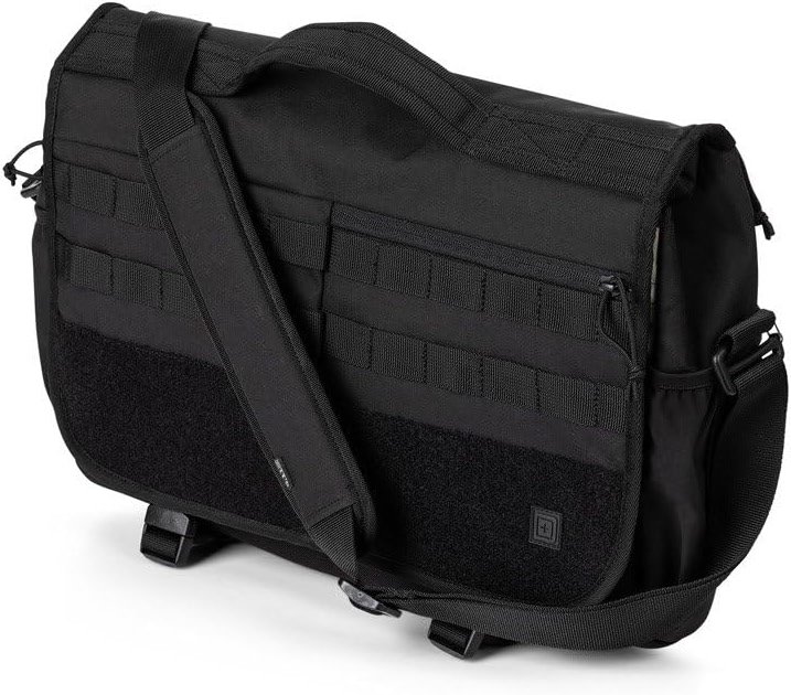 5.11 Tactical Overwatch Messenger Bag, EDC Laptop Carrying Case with Shoulder Strap, Black, 18L, Style 56648ABR - Product Image