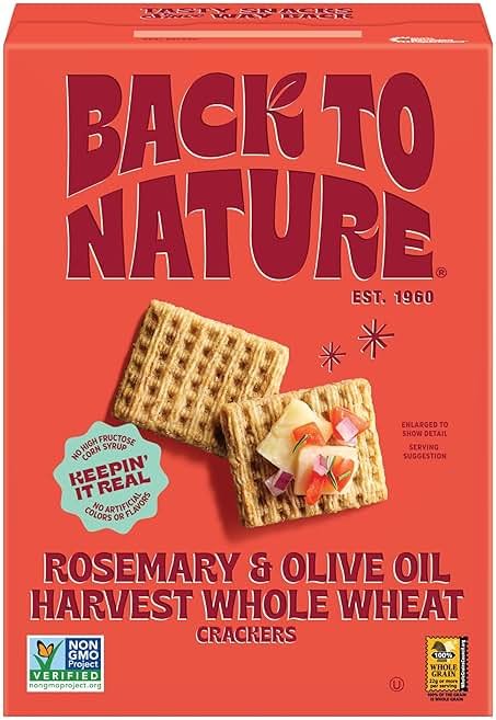 Back to Nature Rosemary & Olive Oil Harvest Whole Wheat Crackers, 7 OZ - Product Image
