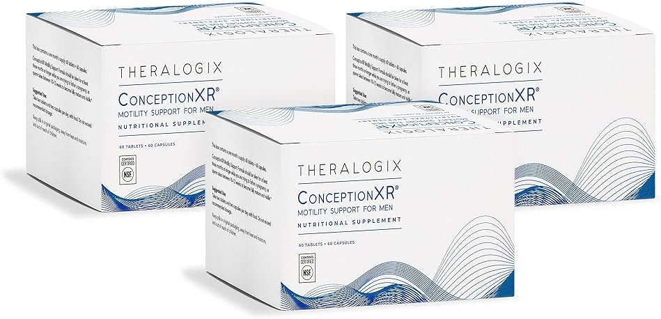 Theralogix ConceptionXR Motility Support Formula - Men's Preconception Vitamins for Fertility Support - Male Fertility Supplements for Sperm Health* - NSF Certified, 360 Count (90-Day Supply) - Product Image