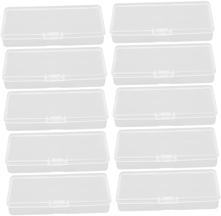 KITANDOVE 10pcs Boxes Case Razor Bank Sharps Container Razor Storage Bank Disposal Container Jewelry Organizer Tray Utility Case Disposal Can Desk Containers Dispenser Plastic - Product Image
