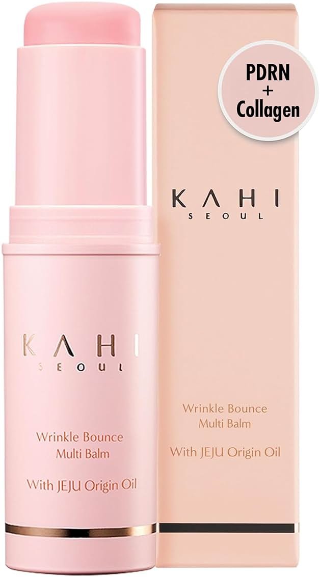 KAHI Wrinkle Bounce Multi Balm Stick | PDRN Collagen Wrinkle Stick | Korean Skin Care |All-in-One Hydrating Lip Balm Eye Cream Neck Cream Make Up Base & Face Mist Moisture Balm - Product Image