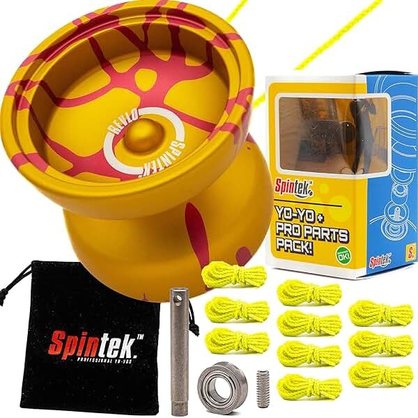 SPINTEK REVLO | A High End Professional Yoyo | The Yo Yo for Adults with Pro Yo-yo String Included | Easily Switch Between Responsive & Unresponsive Yoyoing | Master Both Pro and Beginner Tricks - Product Image