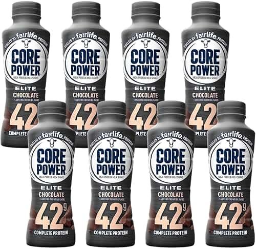 Baxter Expresss Fa!rlife Core Power' Elite Chocolate (8 Pack) High Protein Milk Shakes 42g - 14 Fl Oz Sports Nutrition - Product Image