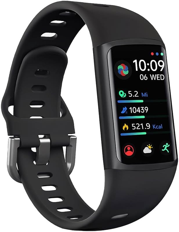 FITVII FINO 2 Slim Fitness Tracker, Smart Watch with Blood Oxygen, Sleep Monitor, 24/7 Heart Rate & Blood Pressure, IP68 Waterproof Health Activity Trackers with Calories Step Counter for Women Men - Product Image