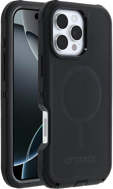 OtterBox iPhone 16 Pro Max Defender Series Case - Black (Single Unit Ships in polybag) - Product Image