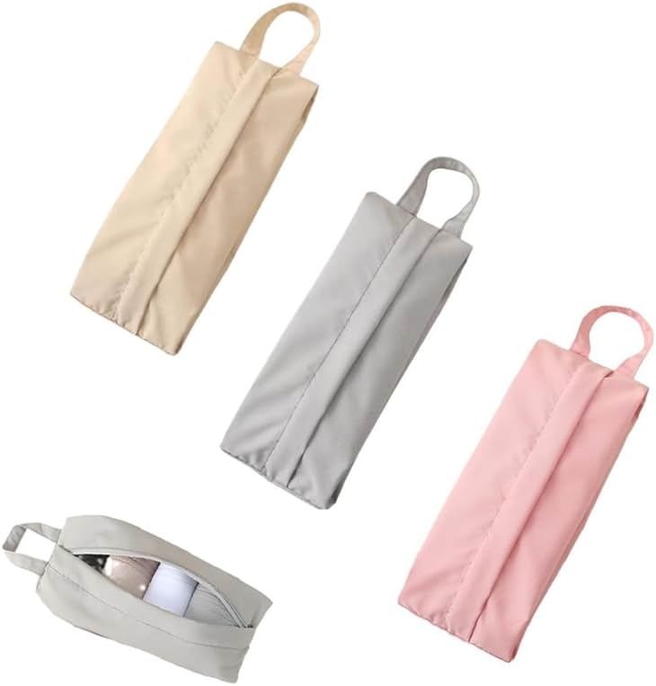 NentMent 3 Pack Travel Socks Organizer Bag with Zip Handle Compression Underwear Mini Storage Pack Pouch for Packing Cubes Suitcase Luggage Ties Panties Cosmetics Sundries Essentials Lingerie - Product Image
