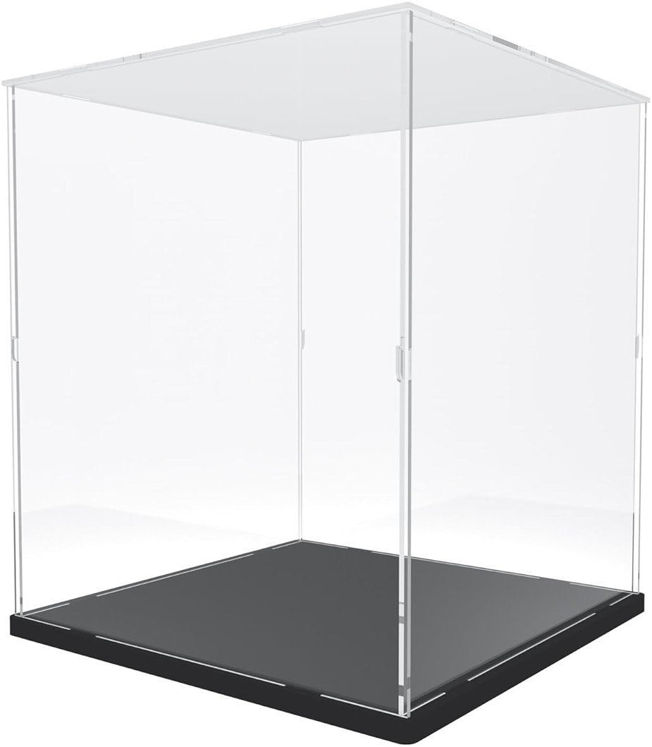 DuvinDD Acrylic Display Case Box for Collectibles for Lego Tuxedo Cat 21349, for Pac-Man Arcade Machine 10323, Clear Dustproof Display Box, Decorative Home Office Display Case (11.8x11.8x13.7inch) - Product Image