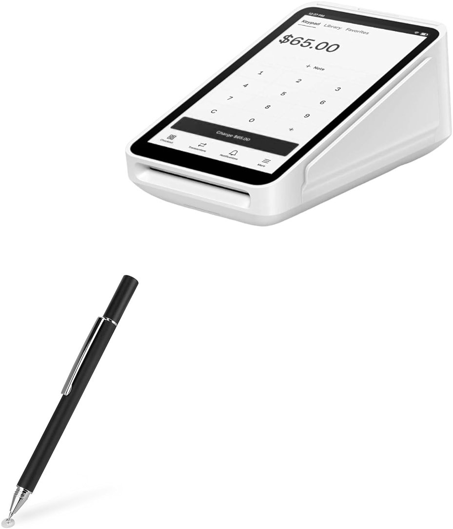 BoxWave Stylus Pen Compatible with Square Terminal POS - FineTouch Capacitive Stylus, Super Precise Stylus Pen - Jet Black - Product Image