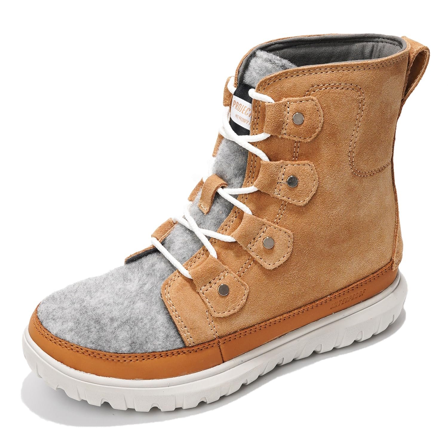 Project Cloud 100% Genuine Leather Womens Snow Boots- Genuine Leather Waterproof Memory Foam Insole and Non-Slip Winter Snow Boots For Women Footwear - Outdoor Shoes (Leonora) - Product Image