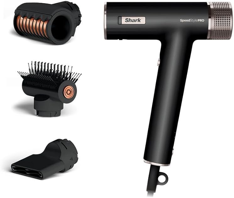 Shark SpeedStyle Pro Professional Performance High-Velocity Hair Dryer System with Scalp Shield and IQ Speed Styling & Drying Suite, Straight and Wavy Hair, Lightweight, Ionic, No Heat Damage, HD731 - Product Image